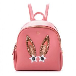 MCM- Calfskin Bunny Polke Mini Backpack